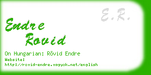 endre rovid business card